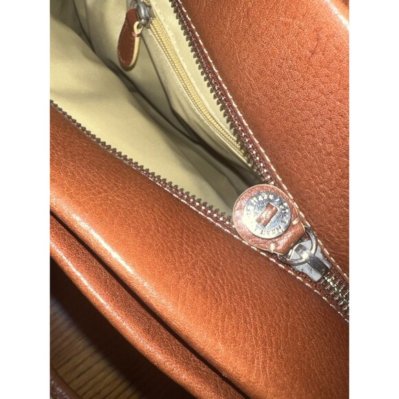 Cole Haan Purse Brown Leather Shoulder Tote Bag Rivets Stitch Y2K Boho Vintage - Picture 15 of 16